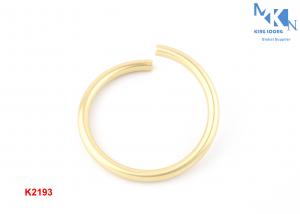 Quality Bag Brass O Rings Hardware , Adjustable Large Metal Rings Hardware Light Gold Color for sale
