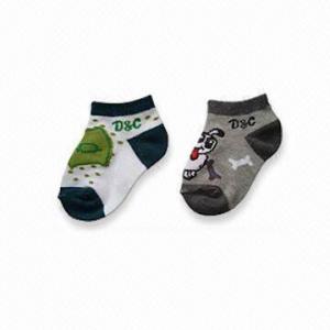 Quality Socks for Baby, Made of 65% Cotton, 21.3% Polyester and 3.7% Spandex for sale