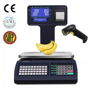 Quality Dual Screen Design Digital Barcode Label Printing Scale Max Capacity 30kg for sale