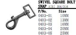 Quality Swivel Square Bolt Snap for sale
