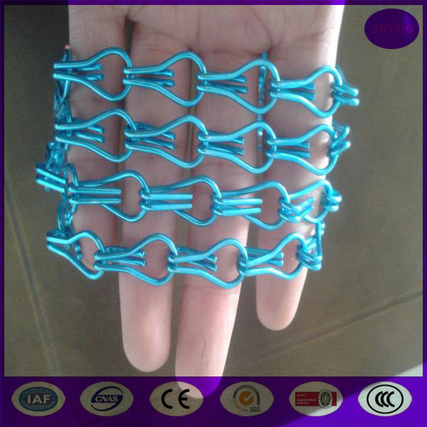 Quality Blue color Chain link fly screens curtain  keeping insects out and decoration from China for sale