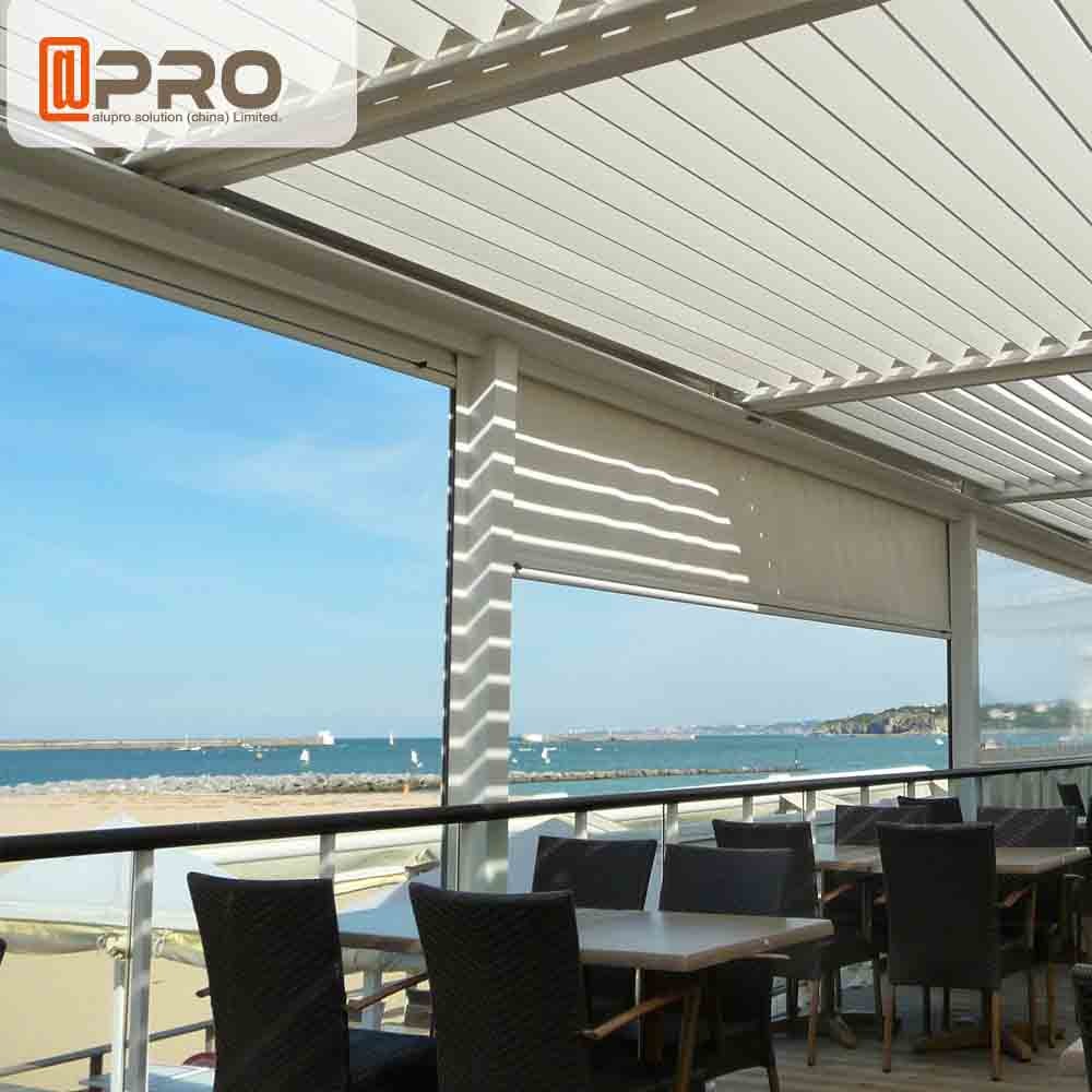 Quality Long Life Span Modern Aluminum Pergola With Electric Motor System for sale