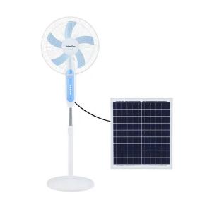 Quality 16'' Rechargeable Solar Powered Stand Fan With 25W Power And 20W Polysilicon Panel for sale