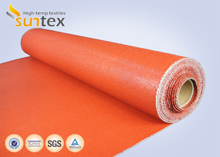 Quality Texturized Heavy Duty Insulation Silicone Coated Fiberglass Fabric Roll Fireproof for sale