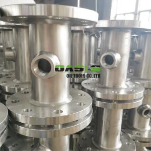 Quality DN80 Double Flanges Stainless Steel Short Pipes With Thread Bosses for sale