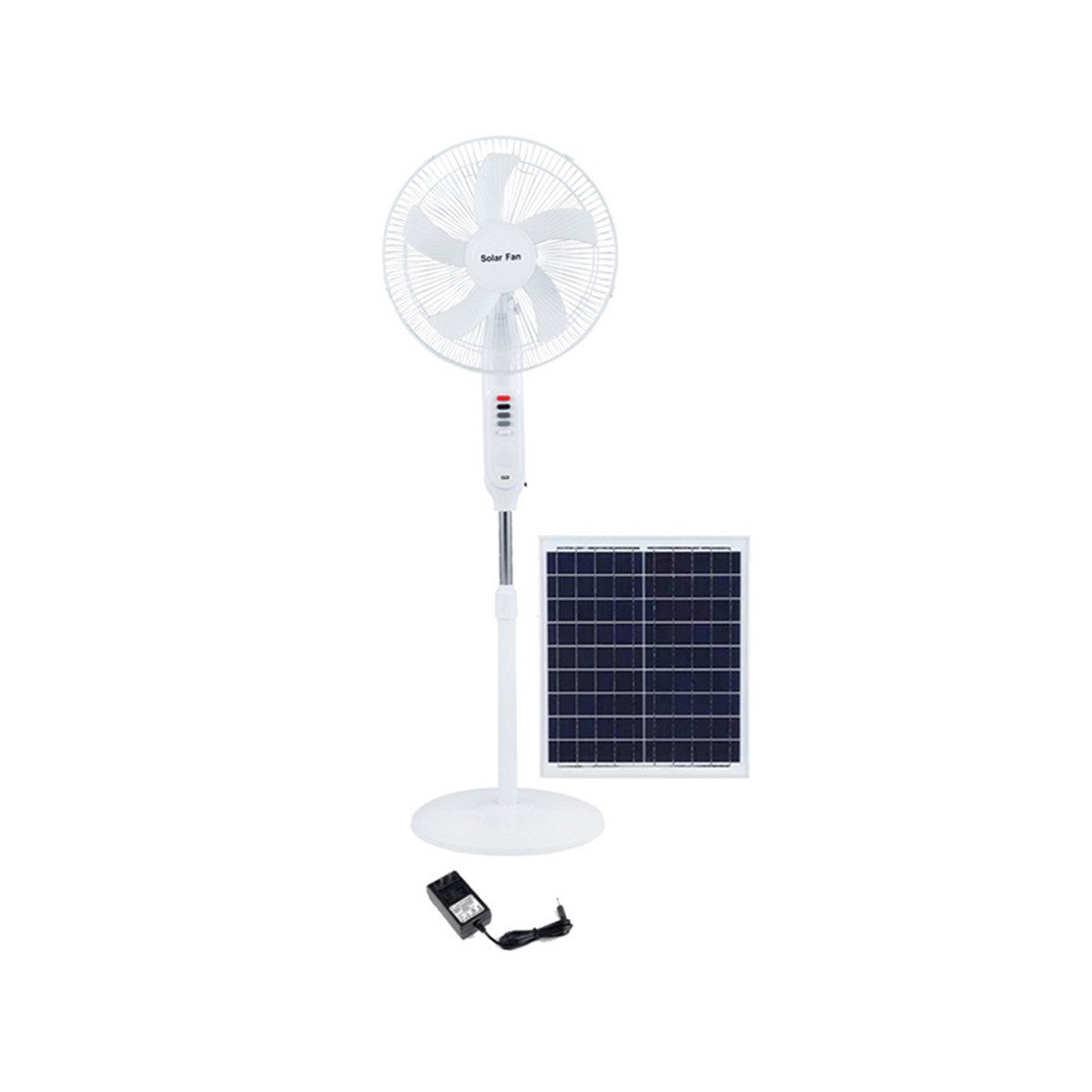 Quality F198 Solar Outdoor Fan 20W Polysilicon Panel 9V 18650 Lithium Battery 18000mAh for sale