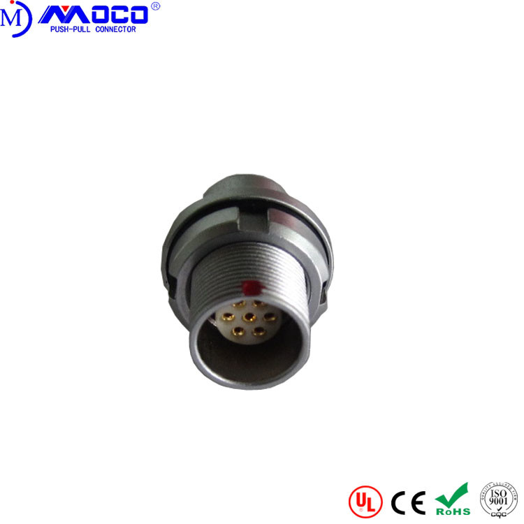 Quality Vacuum Tight  0B 7 Pin Circular Connector , Back Panel Mount Circular Connector for sale