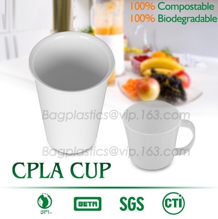Quality Blister molding biodegradable durable using coffe cup, cpla cup of blister molding, corn starch tea cup for sale