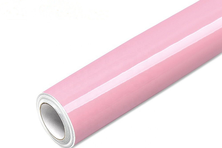 Quality High Gloss Peach Pink Car Wrap Vehicle Wrap Vinyl Roll 1.27m Width SGS for sale