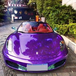Quality Protective Dark Purple Chrome Car Vinyl Wrap Anti UV Air Release for sale