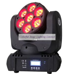 Quality Best selling 7x12W OSRAM RGBW 4in1 Beam LED Moving Head Stage Lighting for sale