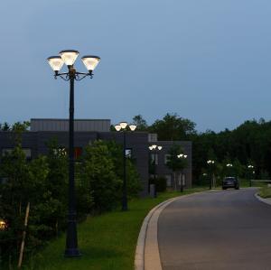 Quality IP65 Outdoor Solar LED Landscape Pathway Light Solar Garden Lights 3 head lamps for sale
