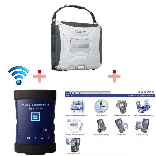 Quality Wifi GM MDI with Laptop Panasonic CF 19 installed GM MDI software for sale