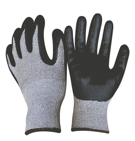 Quality String Cotton Knitted Cut Resistant Pu Gloves Ultra Firm Food Grade for sale