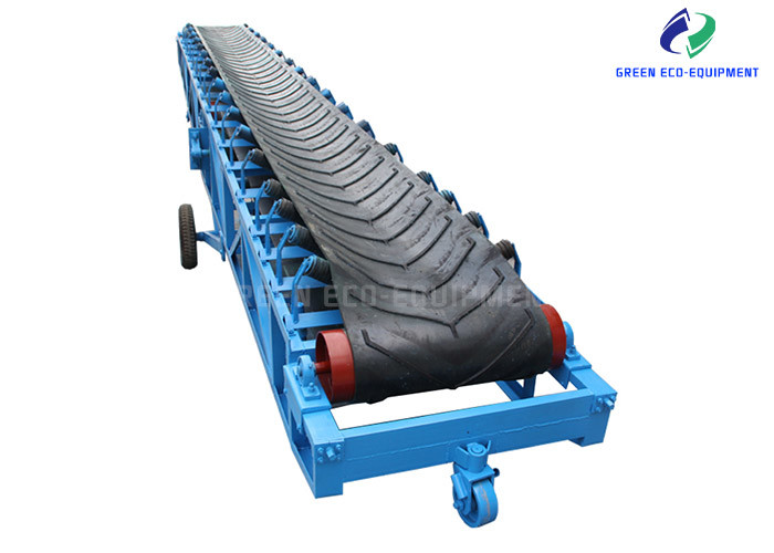 Quality Cement Mobile Inclined Belt Conveyor Bagged 5 Meters To 20 Meters for sale