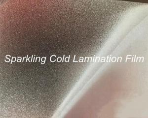 Quality Semi Clear Sparkle Cold Lamination Film 0.5mm Glitter Cold Lamination Film for sale
