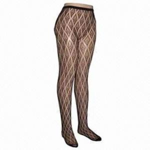 Quality Ladie's Fishnet Pantyhose, Made of 90% Polyester and 10% Spandex for sale
