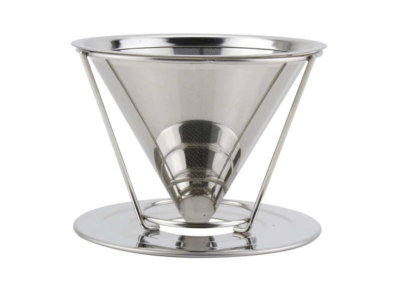 Premium Manual Brewer Pour Over Coffee Cone With Stainless Steel Filter