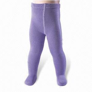 Quality Baby Plain Tights, Made of 76% Acrylic, 21% Polyester and 3% Spandex for sale