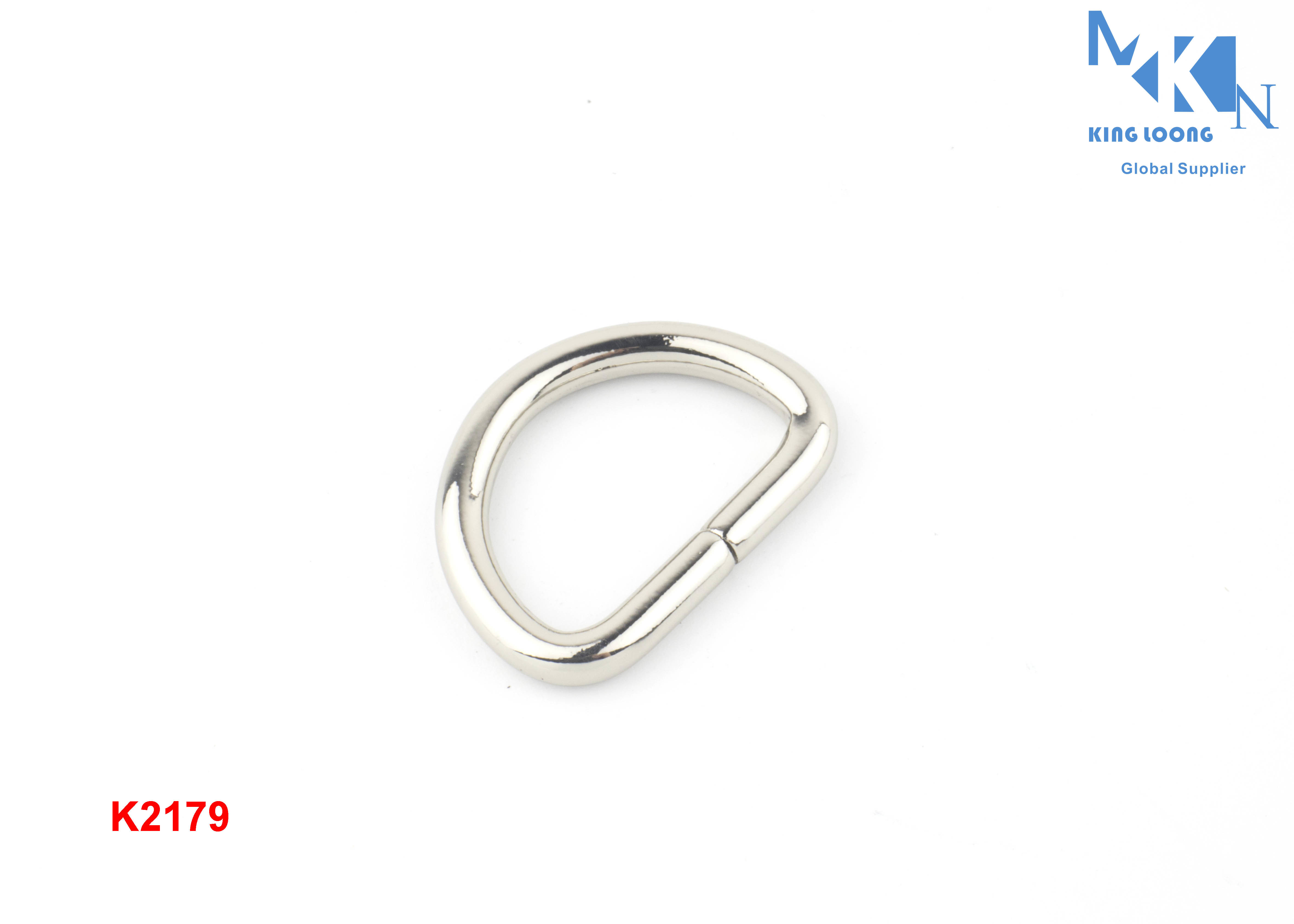 Quality Custom Design Metal D Ring Belt Buckle , D Ring Hardware For Bag Making for sale