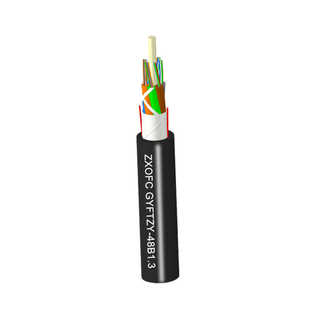 Quality Loose Tube Flame Retardant Cable , Single mode Non Metallic Fiber Optic Cable for sale