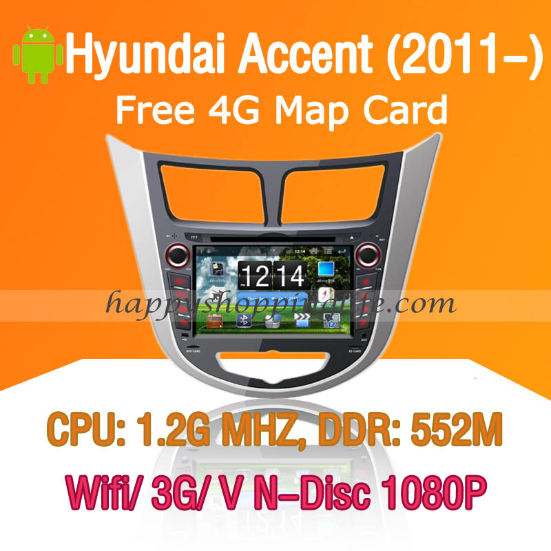 China Hyundai Accent Android Radio DVD Navi with Digital TV 3G Wifi on sale