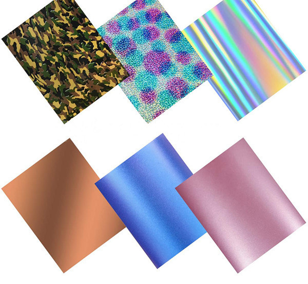 Quality Vinyl Holographic Heat Transfer Film Roll Easy Weed 0.5x25m for sale