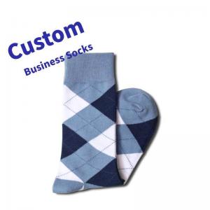 Quality Wholesale Men Socks Custom English Style Diamond Pattern Men Dress Business Socks for sale