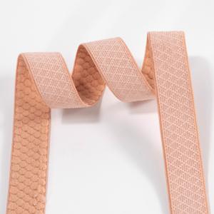 Quality Custom Printed Elastic Band Knitted Jacquard Pattern Nylon Rubber Anti Slip Plush Elastic Bra Strap for sale