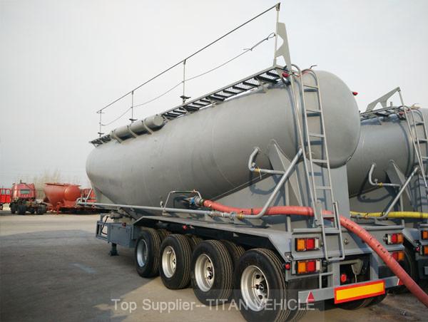 Buy TITAN 60m3 Dry cement tank trailer 4 axle 80 tons capacity cement bulkers for Pakistan at wholesale prices