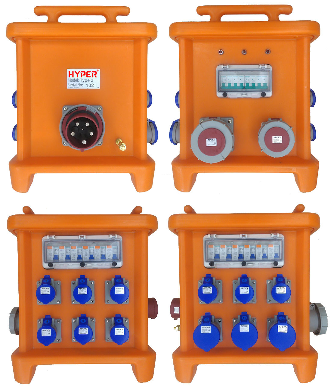 MK2 Multi Ways Powerhouse Portable Distribution Boxes With Disconnect And