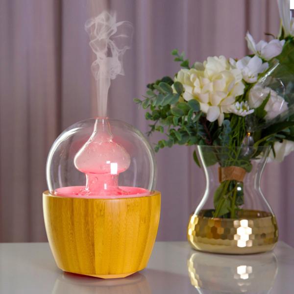 Whisper - Quiet Real Wood Base Glass Ultrasonic Diffuser