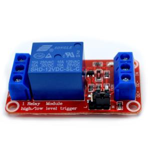 Contact Load 12V 1 Channel Relay Module with Optocoupler Isolation on Red PCB