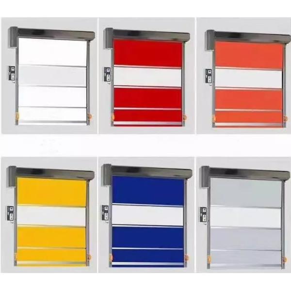 Warehouse PVC Rapid Roller Doors Control Climate Conditions Push Button