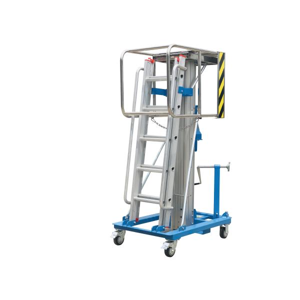 4.6m Platform Height 125kg Load Capacity Manual Winch Elevating Work Platform