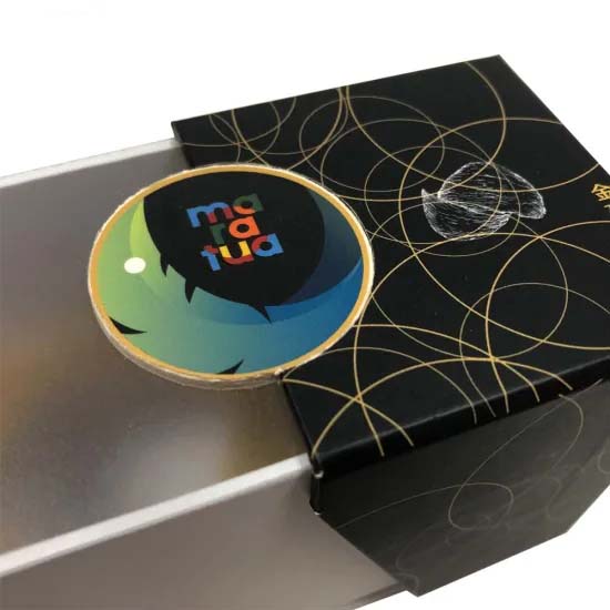 OEM Art Paper 250gsm Chocolate Folding Box Two PCS Debossing Finish