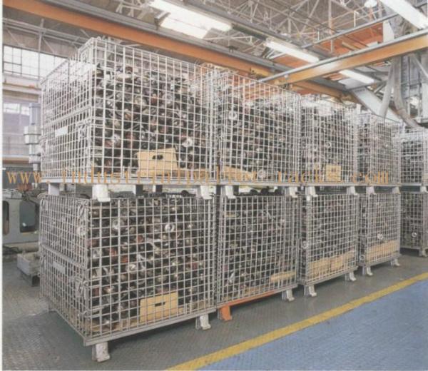 Buy Heavy Weight Foldable Collapsible Wire Containers W47" X D39" X H35" In Zinc plate Finishes at wholesale prices