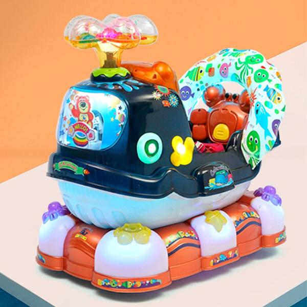 Dreamland game machine factory Kiddie Rides Coin Operated Baby QQ Whale kiddie ride with music