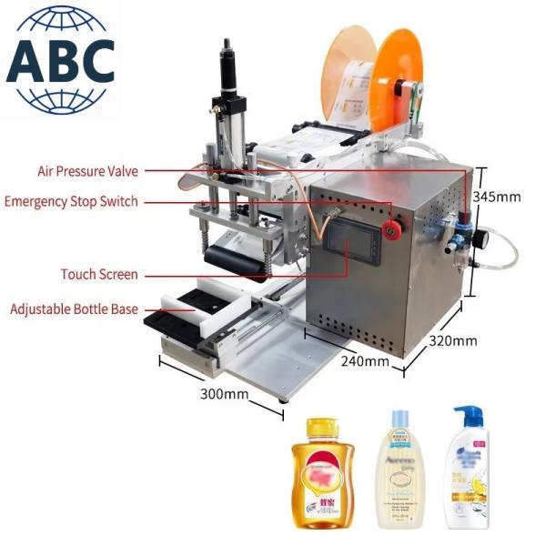 New Style Design 50Ml Refillable Home Aromatherapy Flat Glass Bottles Manual Flat Labeling Machine