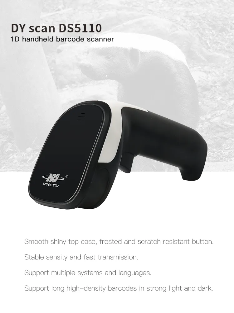 DS5110 1D CCD Barcode Scanner USB 3mil Resolution 147g