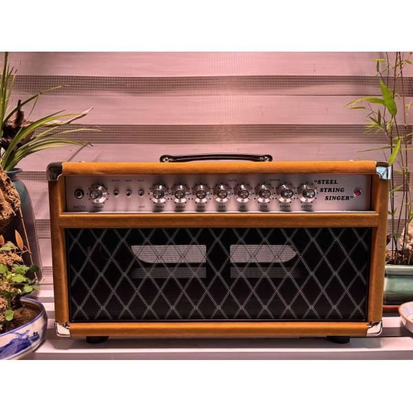 Custom Dumble CLONE Steel String Singer Head 20W 50W 100W with Suede Brown Color, Grand Amplifier SSS Model
