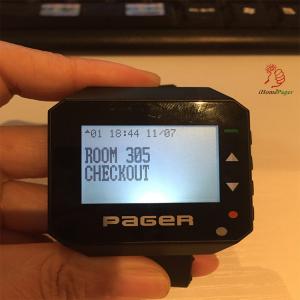 Quality Strong signal distance POCSAG Alpha Watch Pager with Flash Beep Vibrate Alert for sale