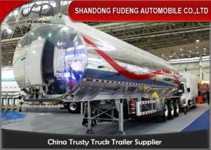 Quality 40cbm fuel tanker semi trailer , Stainless steel water tank semi trailer for sale