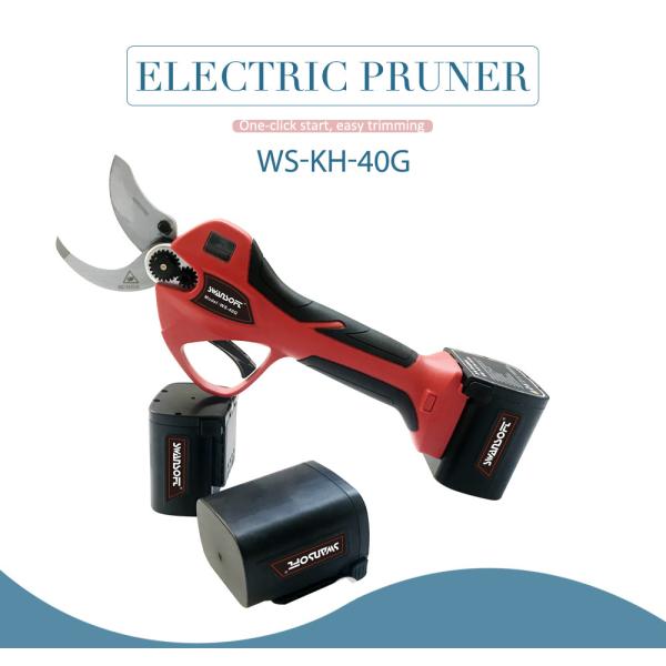 4.0CM Best Electric Pruning Shears Electric Pruner Rechargeable Lithium Battery with LED Display Finger Protection