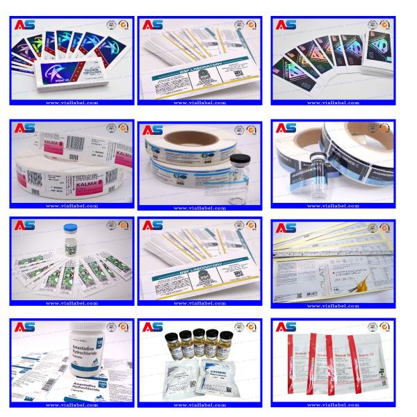 Gold Foil 10ml Vial Labels Printed Bottle Package Waterproof Strong Adhesive 10ml Label