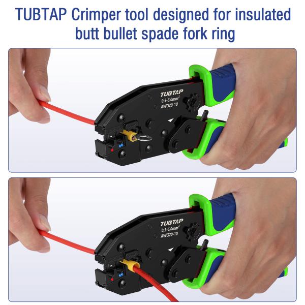 Portable Insulated Wire Crimper Tool Alloy Steel Polyethylene Material