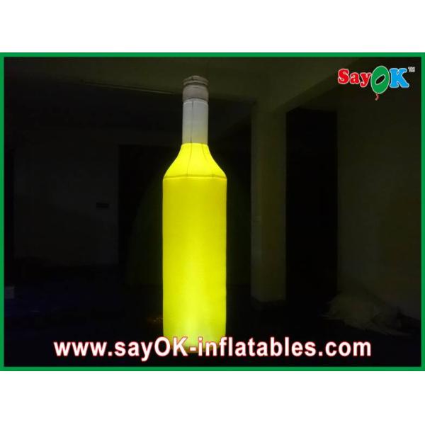 Polyester Yellow Inflatable Wine Bottle / commercial grade inflatables