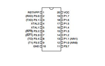 New & Original 8-bit Microcontroller with 2K Bytes Flash AT89C2051-24PU