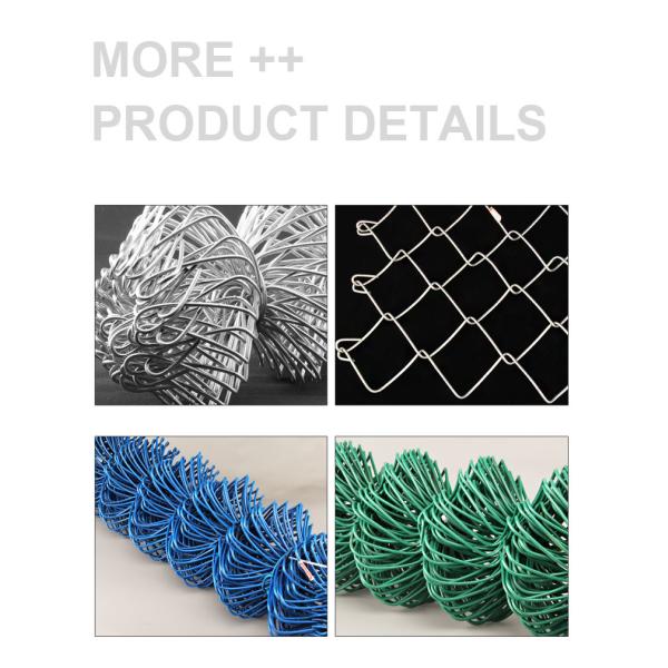 Easy Install Pvc Coated Chain Link Mesh Fence Uniform Mesh Size 50*50 Or 60*60mm