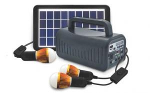 China off grid solar energy  portable solar power home system 3W solar lighting system with Radio speaker black on sale